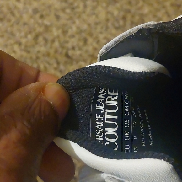 Versace Jeans Couture sneakers sz10 white/black lettering